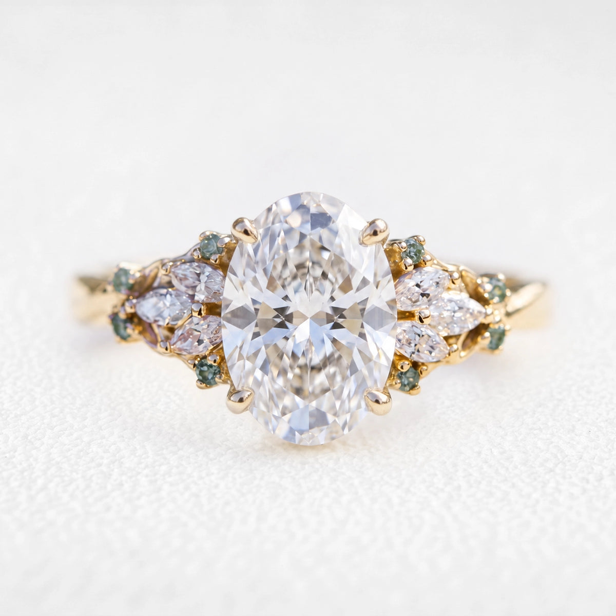 Eleonora’s Radiance | 2CT Oval Diamond Vintage Engagement Ring