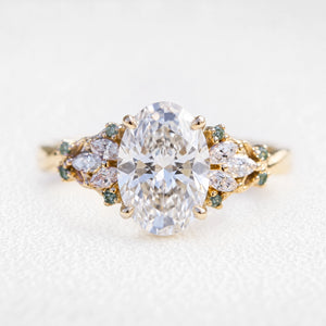 Eleonora’s Radiance | 2CT Oval Diamond Vintage Engagement Ring