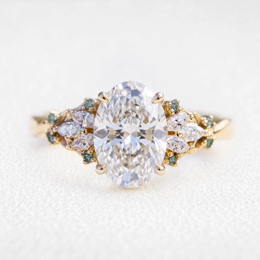 Eleonora’s Radiance | 2CT Oval Diamond Vintage Engagement Ring
