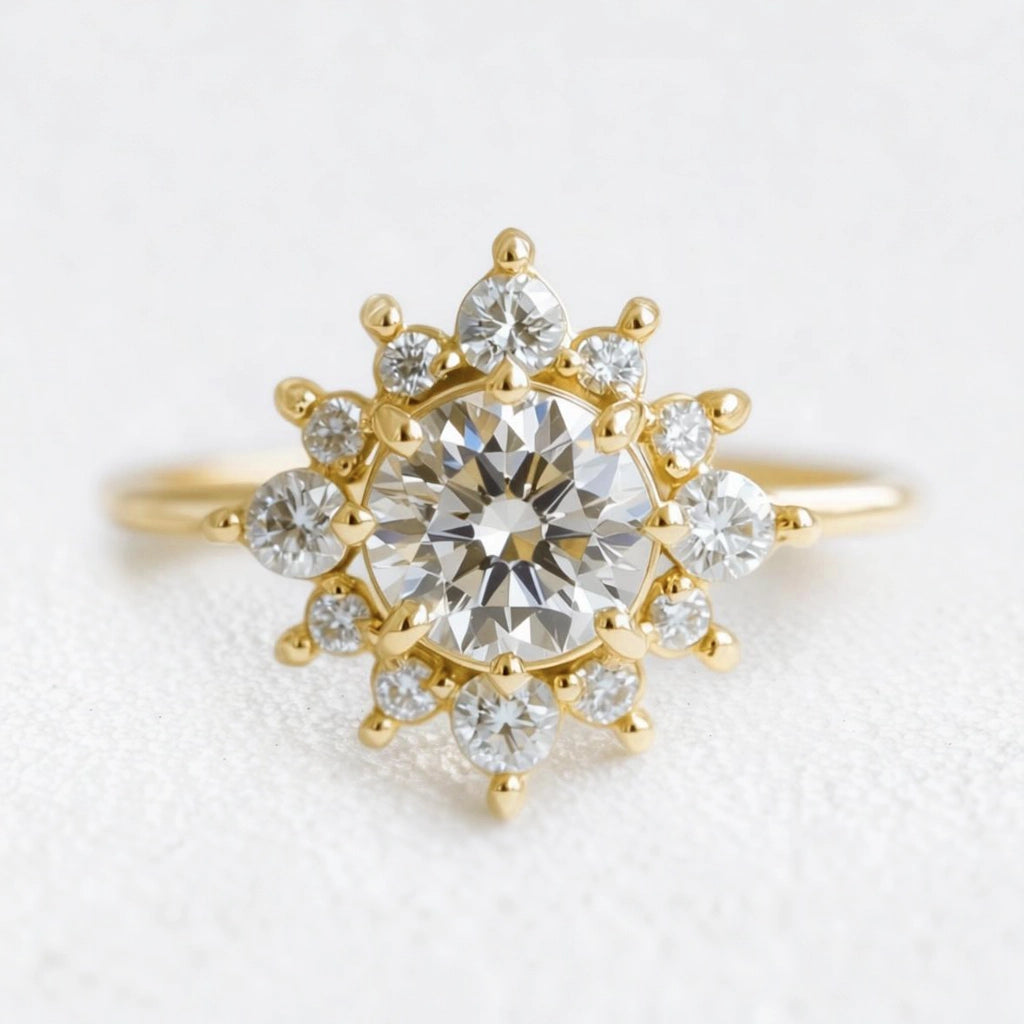 Astra Memoria | Lab Grown Diamond Halo Engagement Ring.