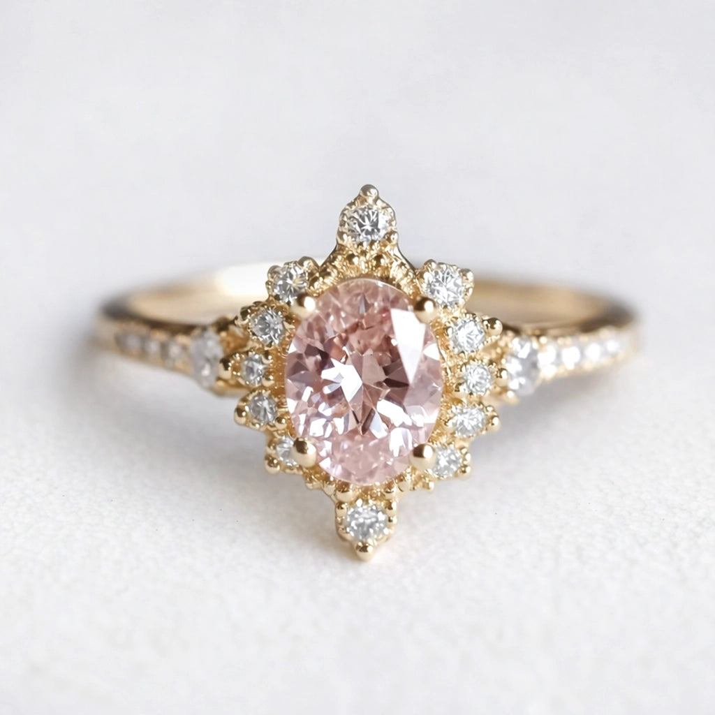 Lily’s Mist | Rose Quartz Engagement Ring.
