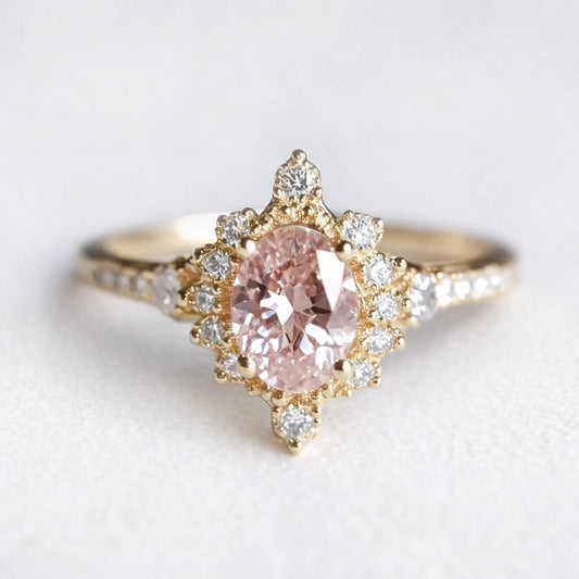 Lily’s Mist | Rose Quartz Engagement Ring