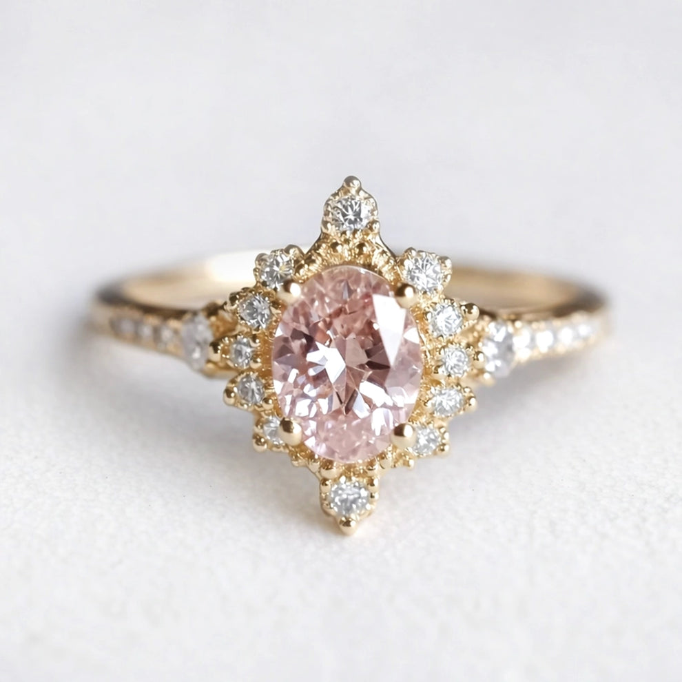 Lily’s Mist | Rose Quartz Engagement Ring.