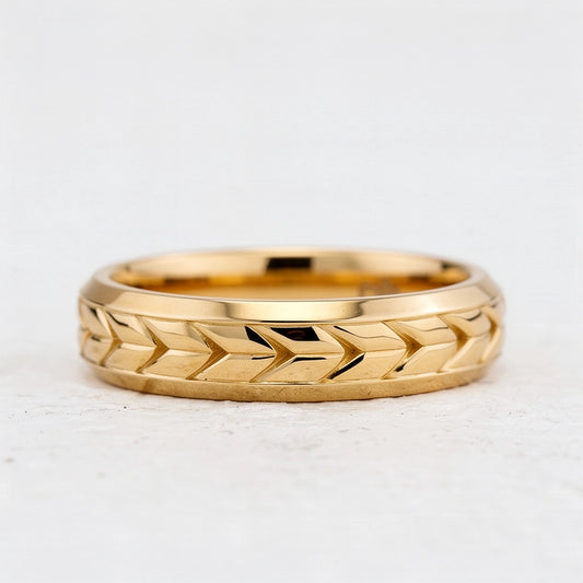 Wheat Circle | Polished Men’s Wedding Band.