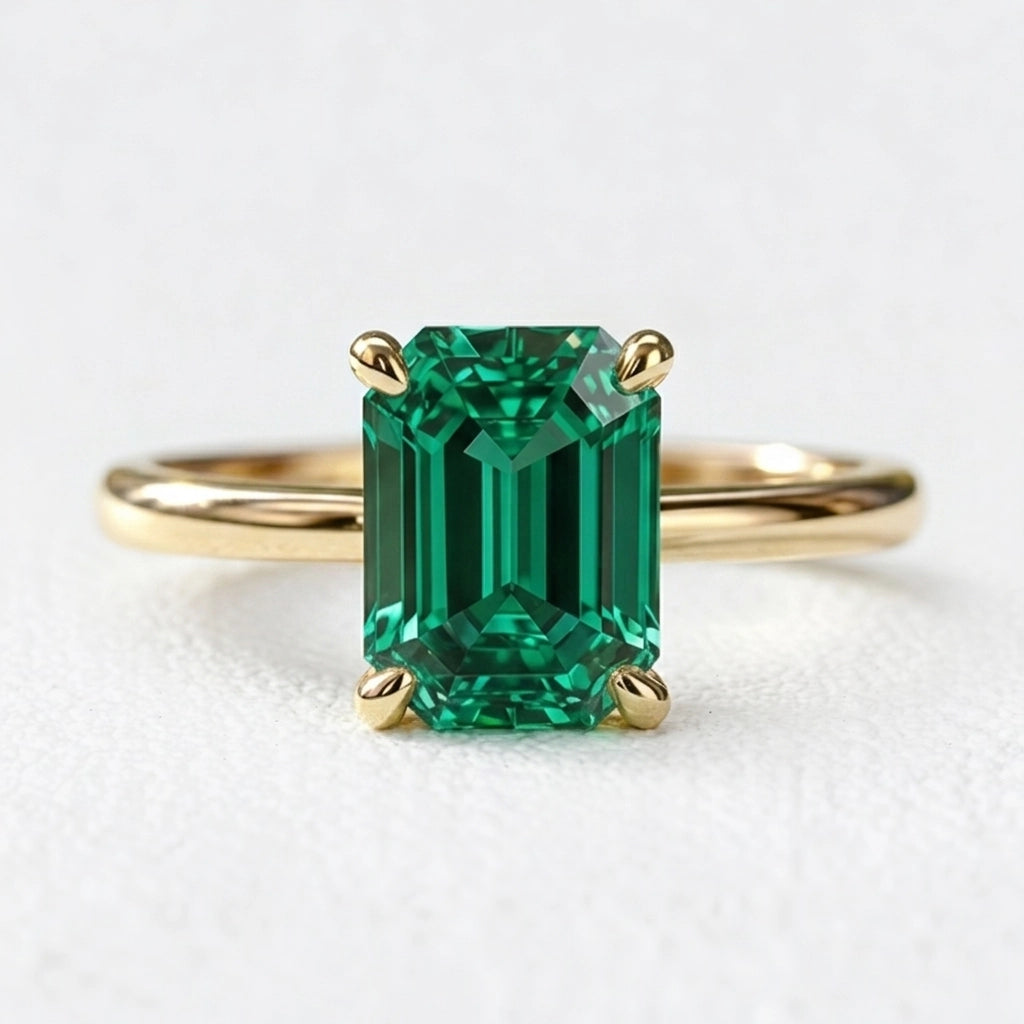 Celia’s Velvet | 3CT Vintage Emerald Engagement Ring.