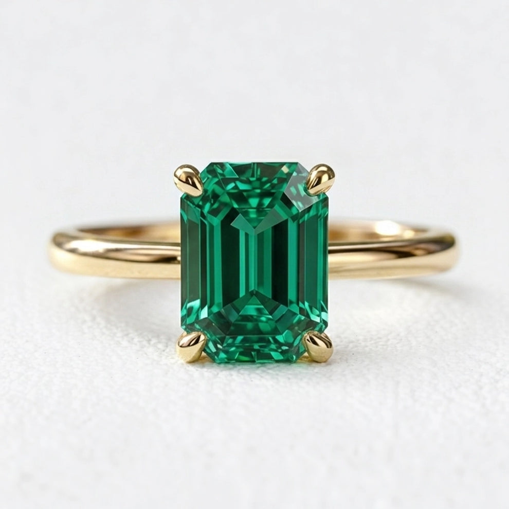 Celia’s Velvet | 3CT Vintage Emerald Engagement Ring.
