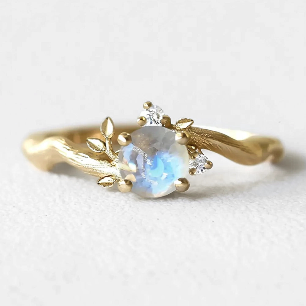 Sylvan Dream | Moonstone Vine Engagement Ring.