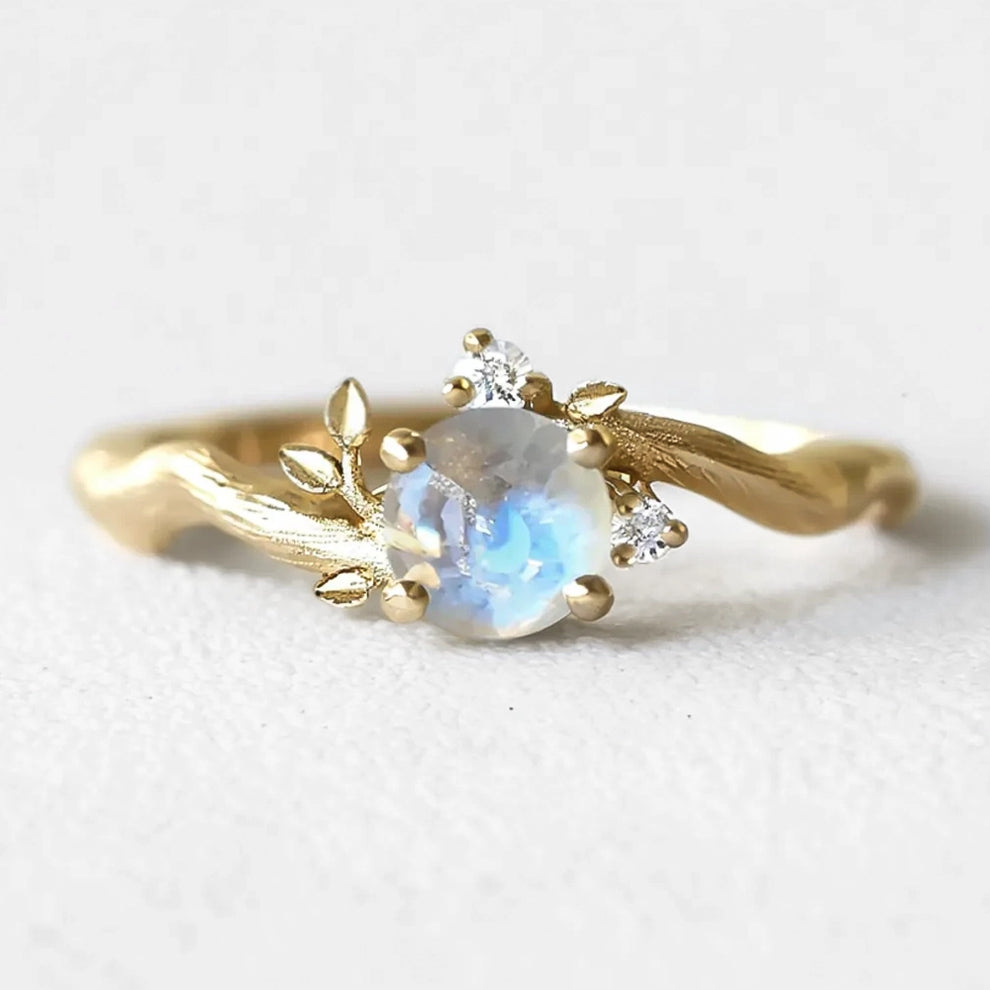 Sylvan Dream | Moonstone Vine Engagement Ring.