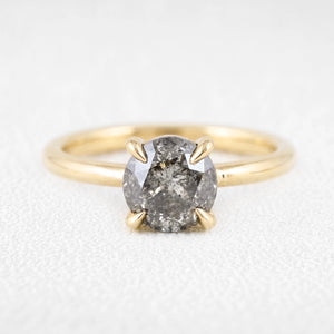 Astrid’s Stardust | 1.5CT Round Salt & Pepper Diamond Solitaire Engagement Ring