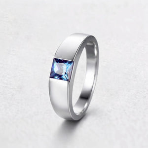 The Chameleon Prism | Princess Cut Alexandrite Men's Band.