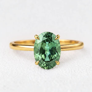 Rosalind’s Greenwood | 2CT Oval Sapphire Solitaire Engagement Ring