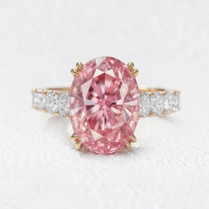 Isabella’s Rosarium | 3CT Oval-Cut Pink Sapphire Vintage Engagement Ring