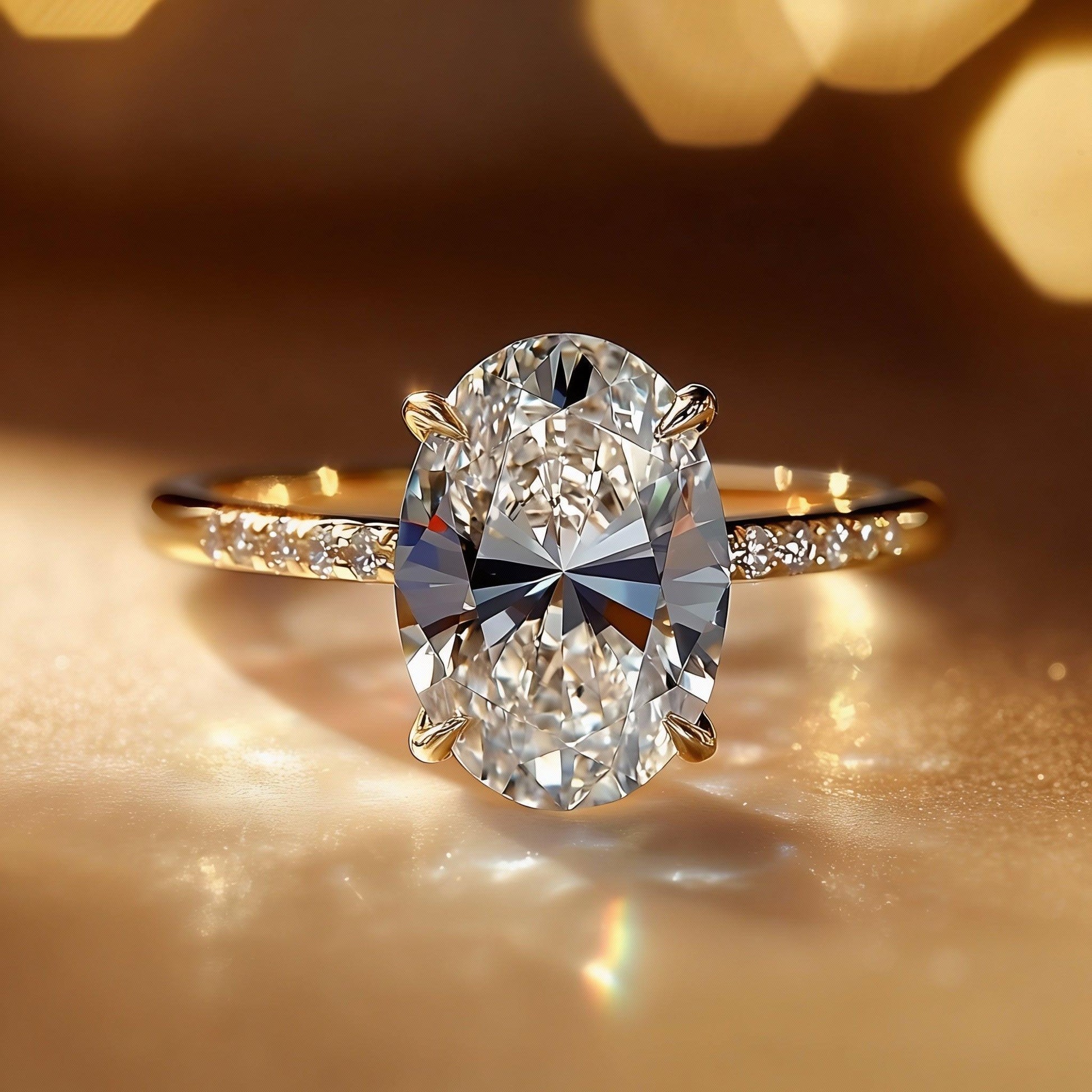 Luna‘s Silhouette | Classic Oval Cut Diamond Engagement Ring.