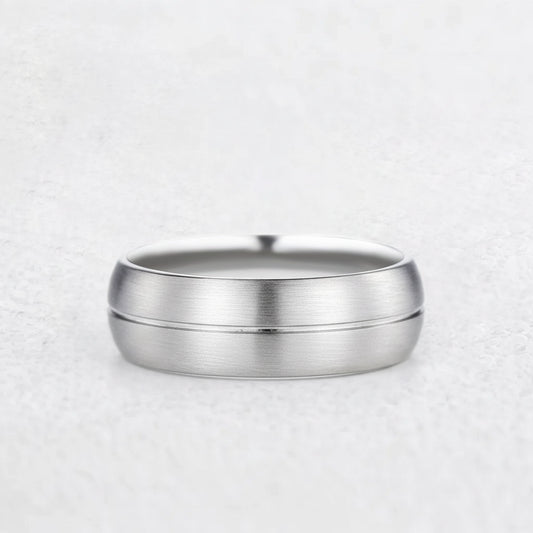 The Vaulted Band: An Architectural Brushed Ring
