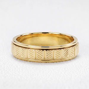 Orion's Forge | Herringbone Textured Men's Band