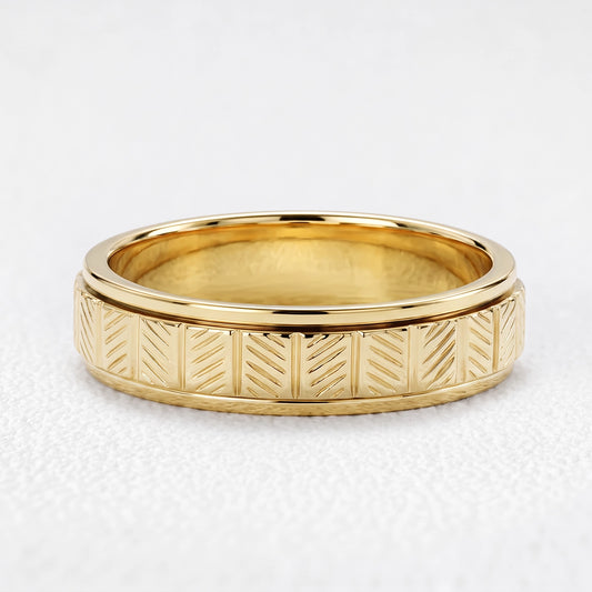 Orion's Forge | Herringbone Textured Men's Band