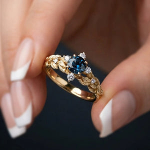 Twilight Garden | Starry Blue Sapphire Engagement Ring.