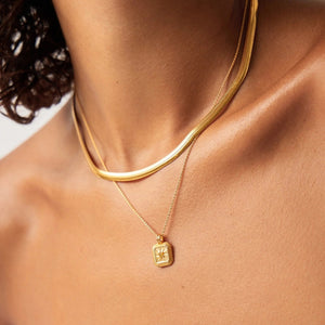 November Birthstone Pendant Necklace | 18K Gold Vermeil/Citrine.