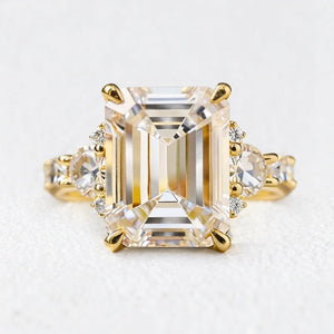Alexandra’s Radiance | 3CT Emerald Cut Diamond Solitaire Engagement Ring