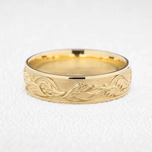Augustus’ Triumph | 6MM Engraved Laurel Men’s Band