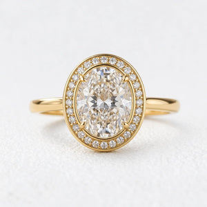 Astra’s Prism | 3CT Oval Diamond Halo Engagement Ring