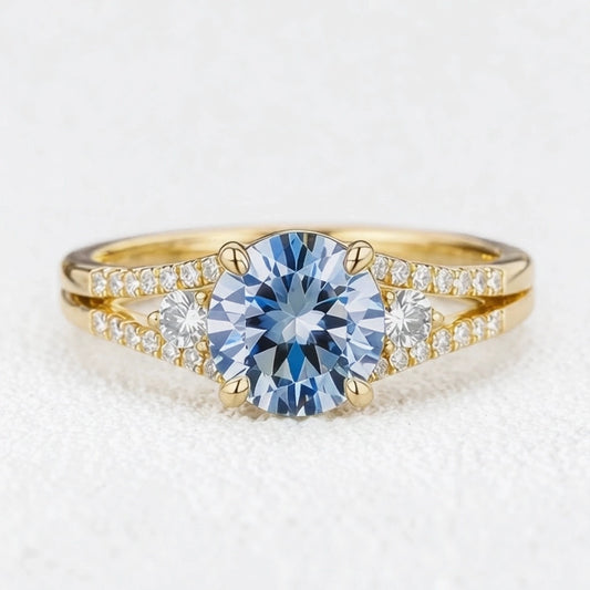 Celia‘s Zephyr | 2CT Sky Blue Sapphire Engagement Ring