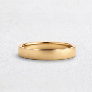 Modern Edge | Brushed Matte Minimalist Wedding Band.