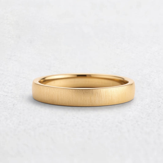 Modern Edge | Brushed Matte Minimalist Wedding Band