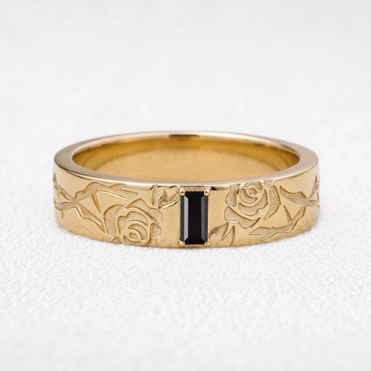 Orpheus’s Lyre | Thorn & Rose Black Diamond Men’s Band