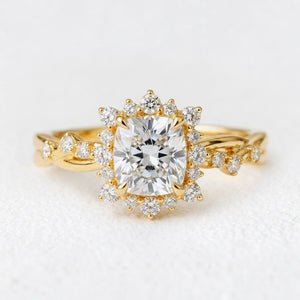 Aurora’s Grace | 2CT Cushion Cut Diamond Engagement Ring