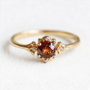 Scarlett’s Ember | Vintage Garnet Engagement Ring