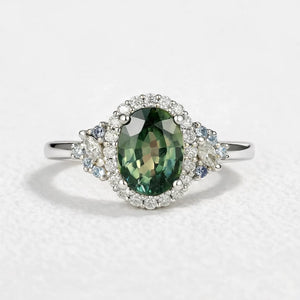 Thalassa Luxe Mystique Teal Sapphire Rings.