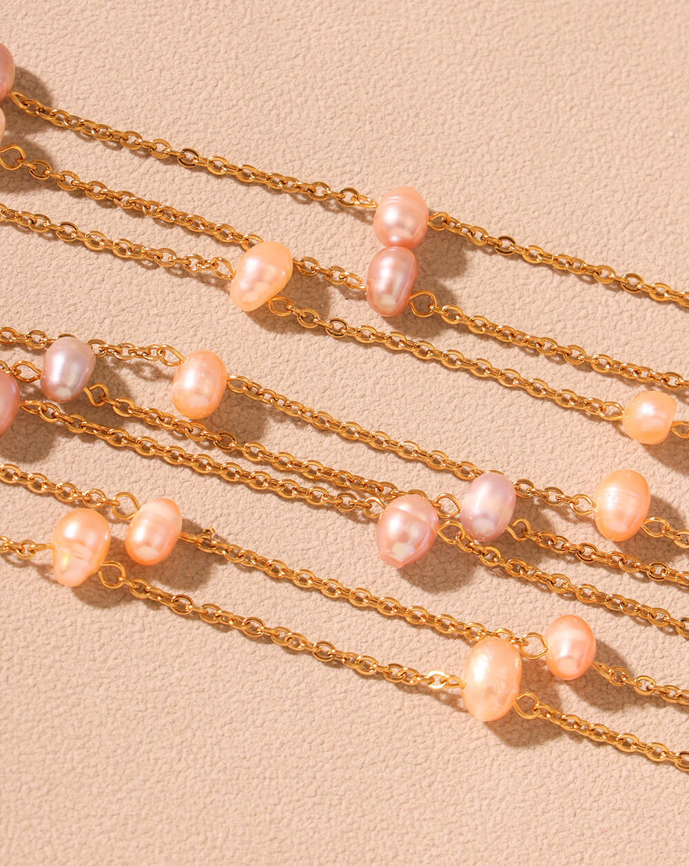 Elegant Blush Pink Freshwater Pearl Collar Necklace