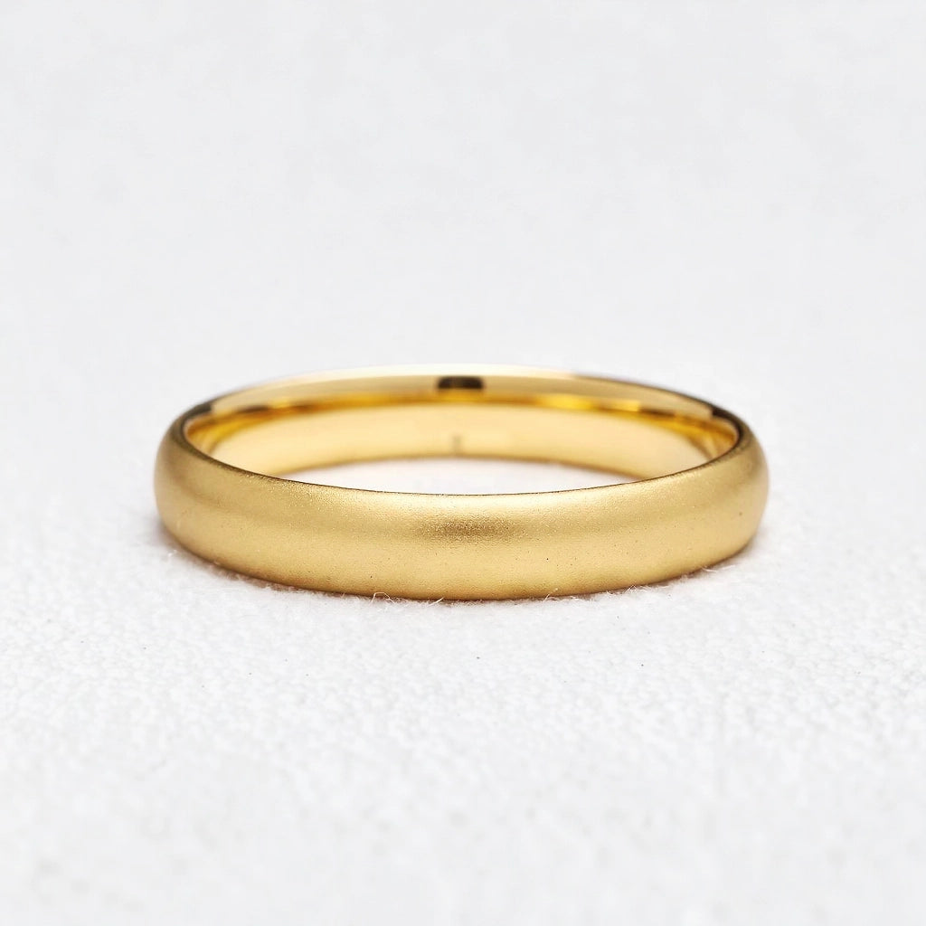 The Classic Arc Band | Satin-Finish Solid Gold.