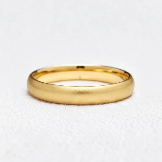 The Classic Arc Band | Satin-Finish Solid Gold.