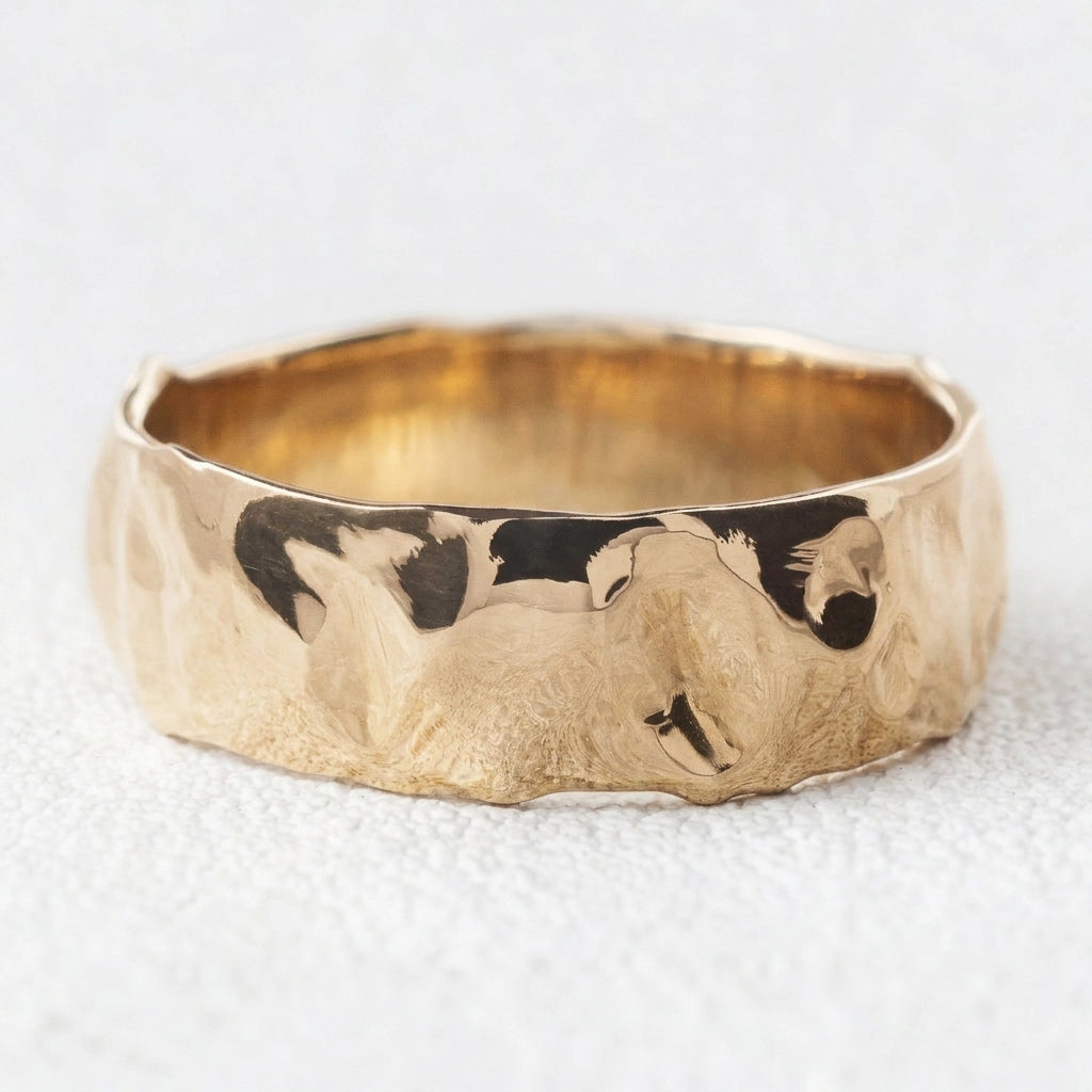 Titan Flow | Wide Liquid Gold Men’s Wedding Band.