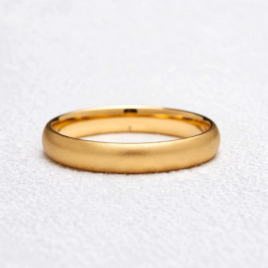 The Classic Arc Band | Satin-Finish Solid Gold