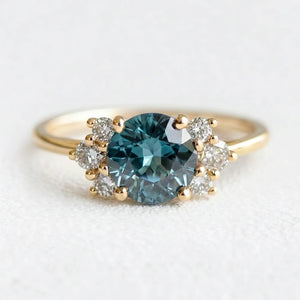 Sofia’s Glow | Classic Round Blue Sapphire Engagement Ring