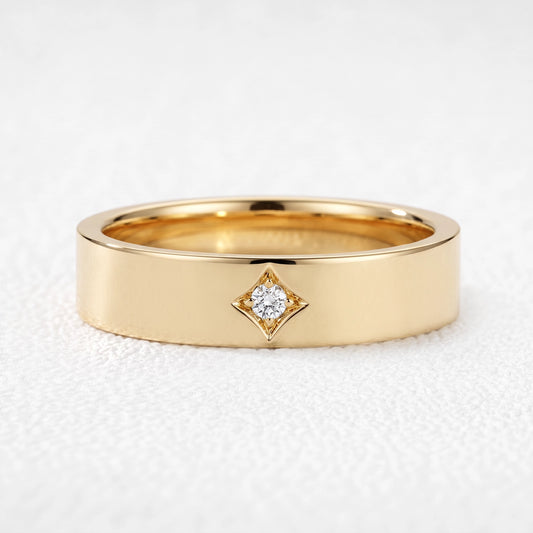 Orion’s Beacon | Solitaire Diamond Men‘s Band
