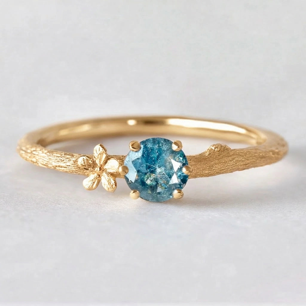 Jasmine Twilight | Blue Diamond Engagement Ring.