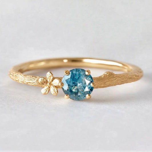 Jasmine Twilight | Blue Diamond Engagement Ring.