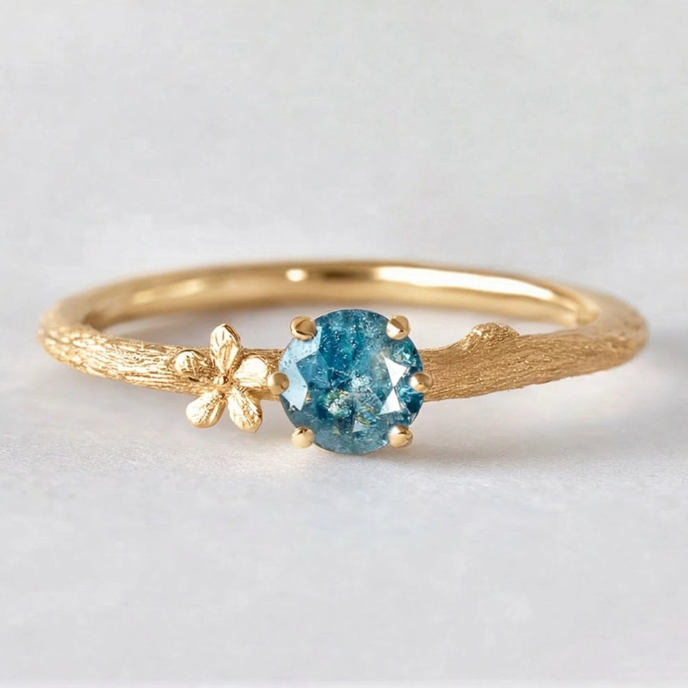 Jasmine Twilight | Blue Diamond Engagement Ring.