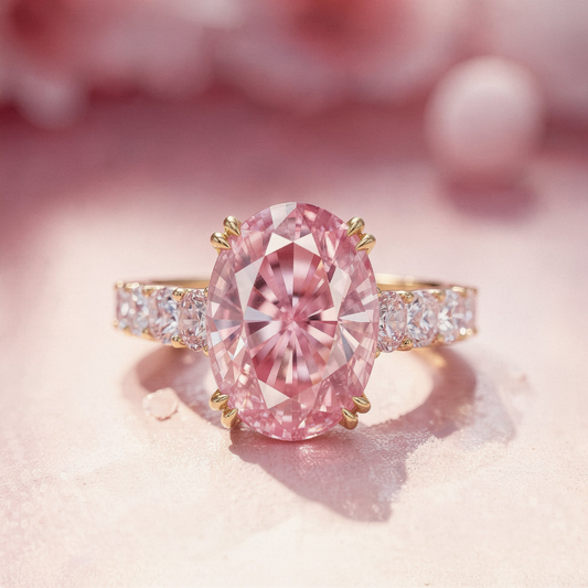 Elena‘s Radiance | 3CT Oval Pink Diamond Ring