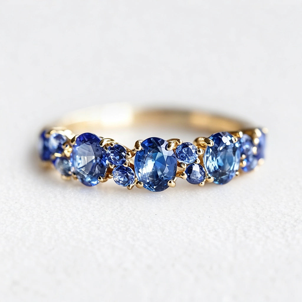 Starlake Promise | Natural Blue Sapphire Engagement Ring.