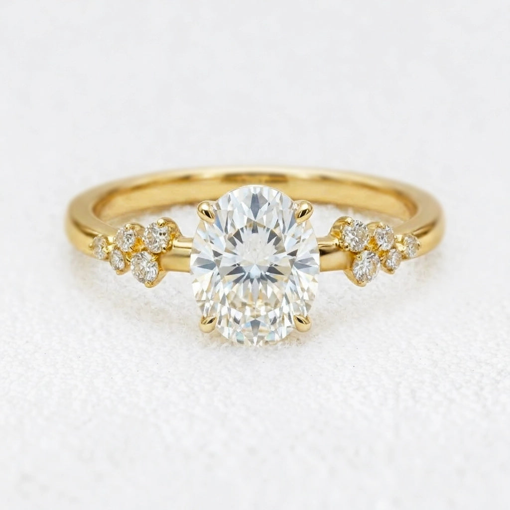 Nova’s Radiance | 2CT Oval Cut Diamond Engagement Ring.