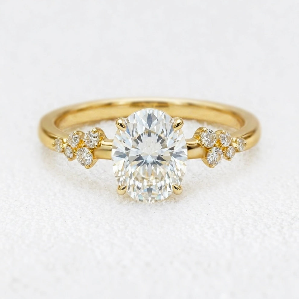 Nova’s Radiance | 2CT Oval Cut Diamond Engagement Ring.