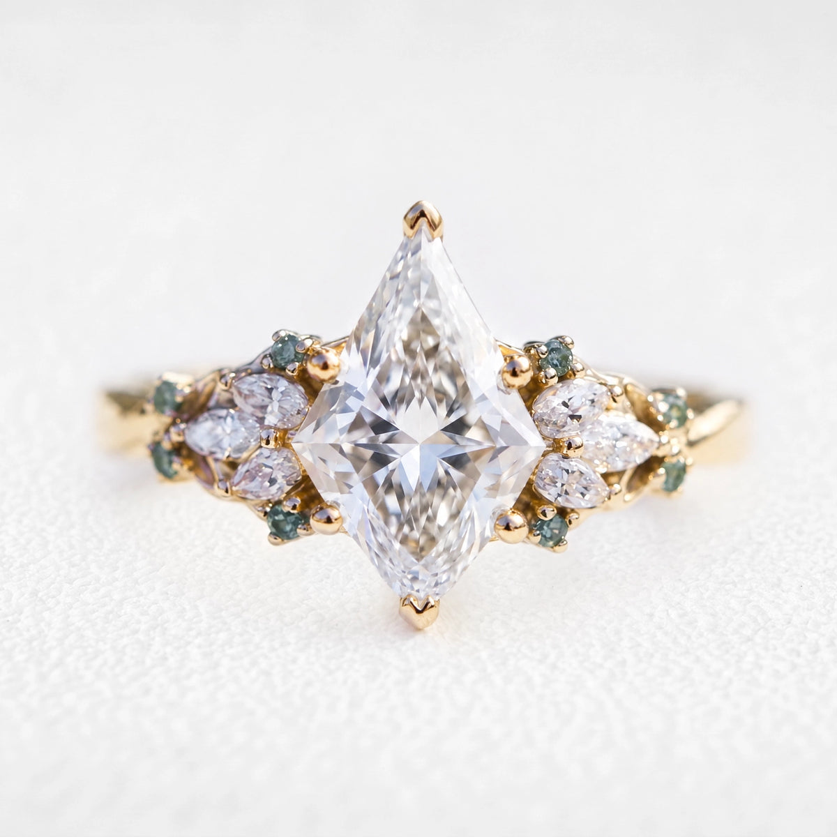 Eleonora’s Radiance | 2CT Kite Diamond Vintage Engagement Ring