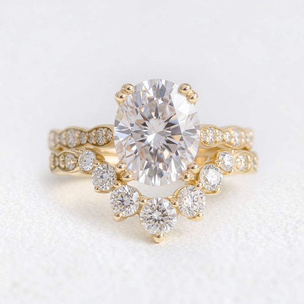 Grace’s Arc | Classic Oval Diamond Bridal Set 2pcs.