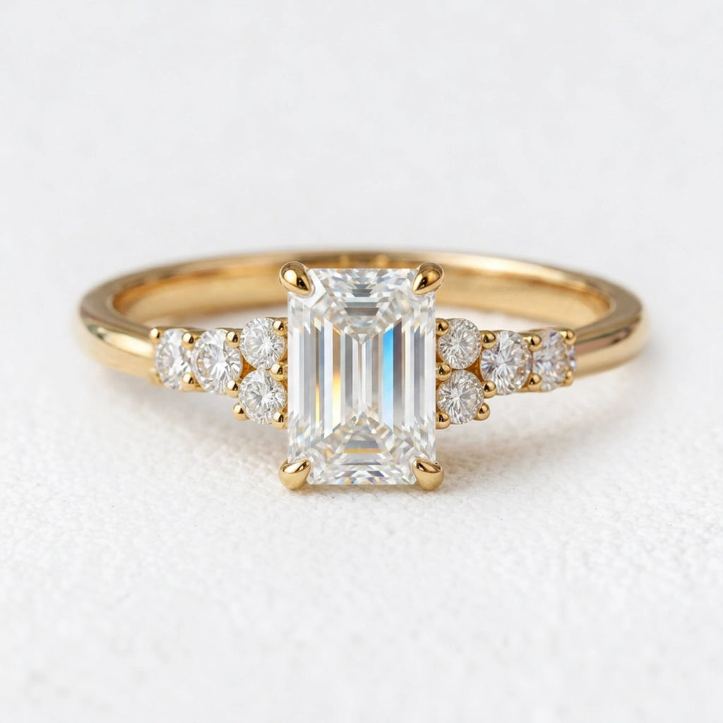 Celia’s Epoch | 2CT Emerald Cut Diamond Solitaire Engagement Ring