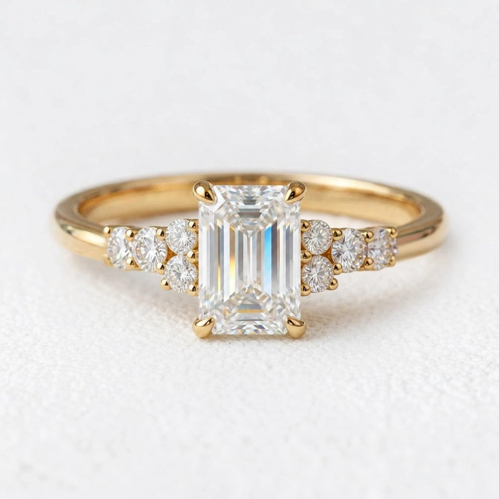 Celia’s Epoch | 2CT Emerald Cut Diamond Solitaire Engagement Ring